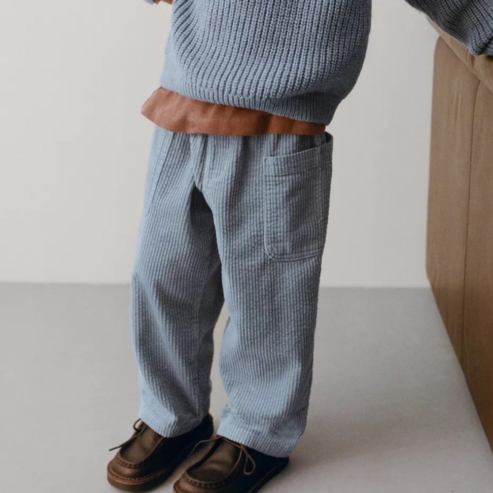 Zara Kids Blue Corduroy Pants